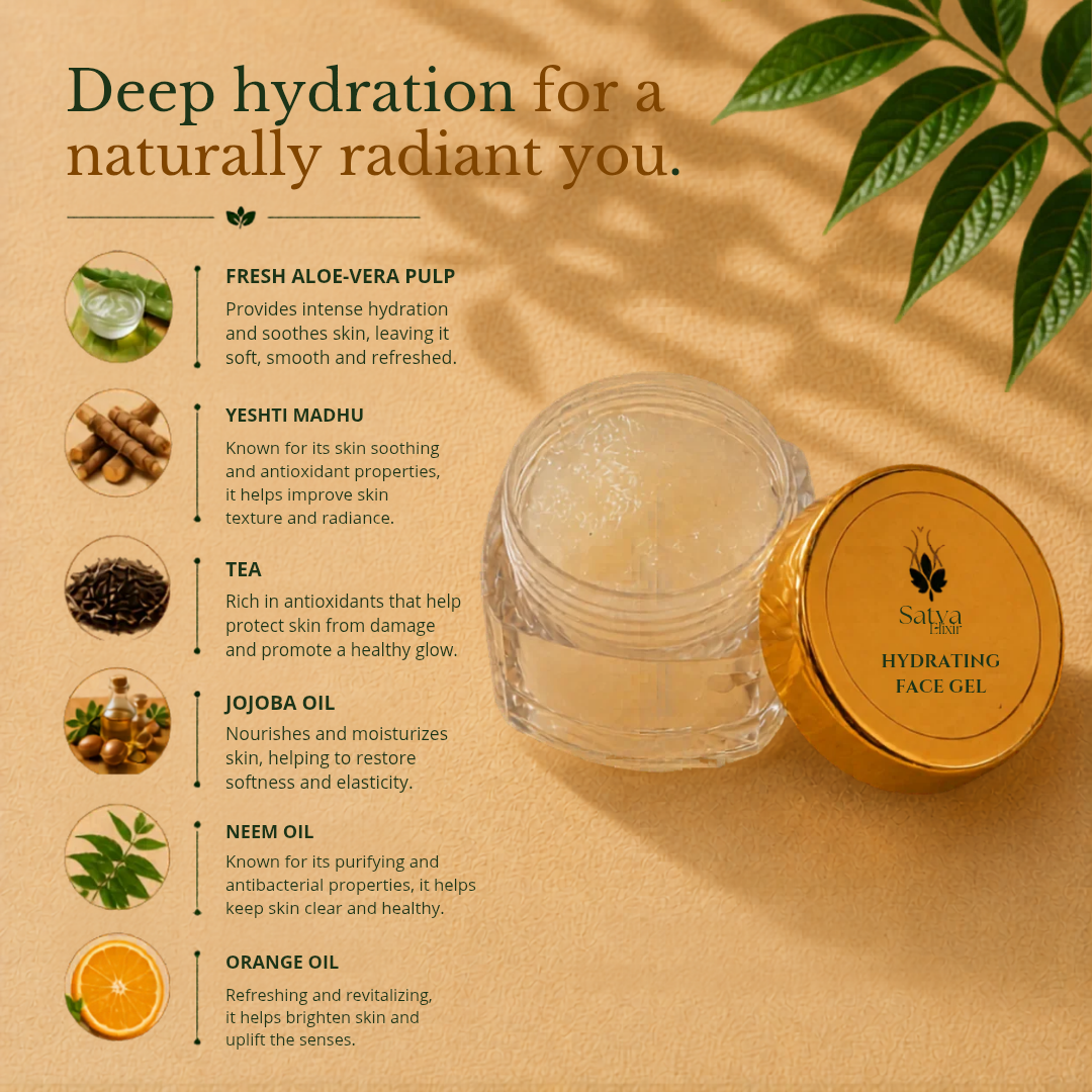 Sattva Hydrating Face Gel | Ayurvedic Aloe Vera Face Gel for Deep Hydration & Radiant Skin - Image 2