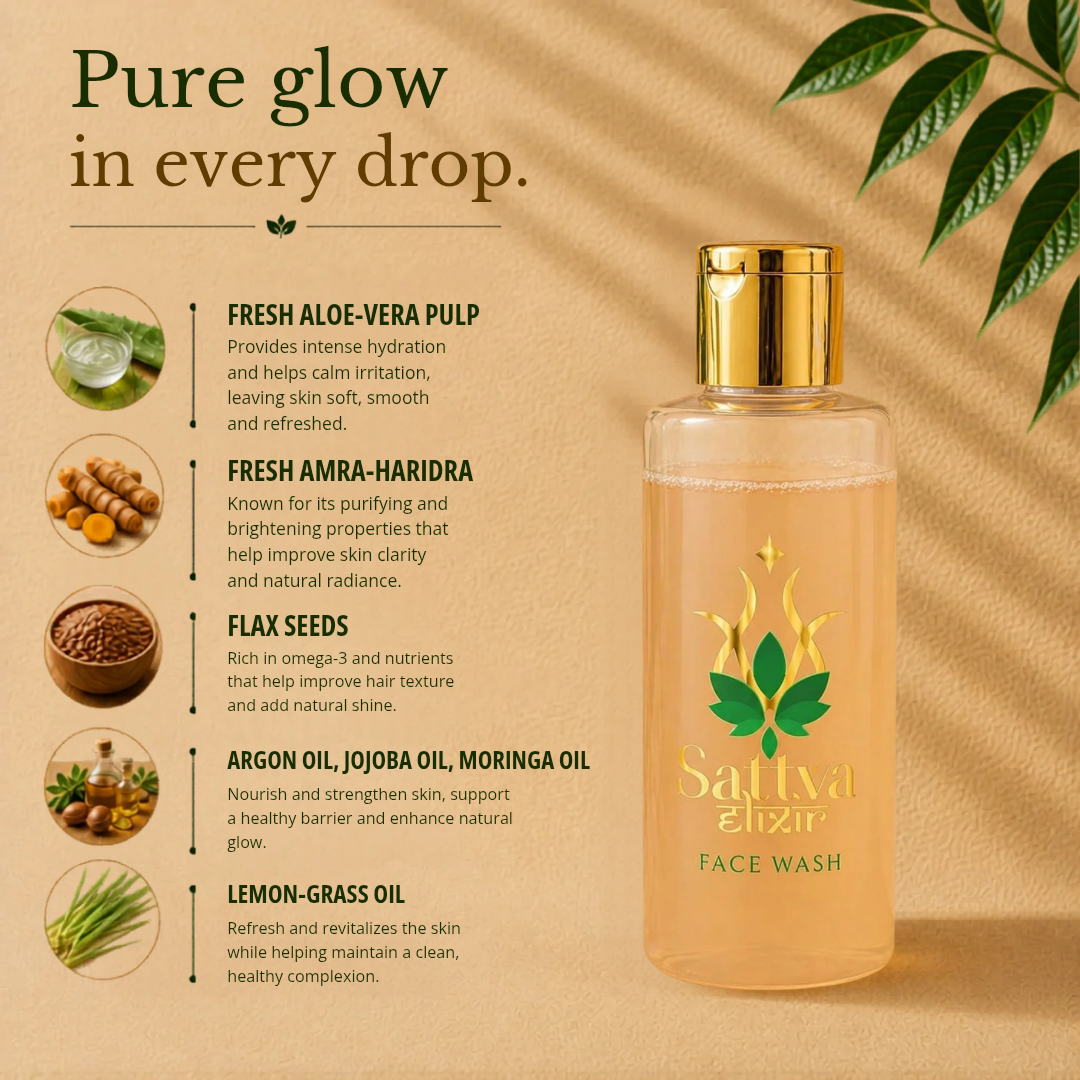 Sattva Face Wash | Ayurvedic Hydrating Face Wash for Clean, Soft & Glowing Skin - Image 3
