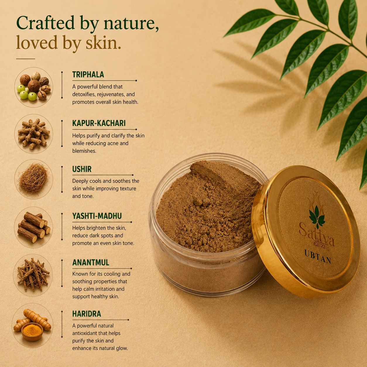 Sattva Ubtan | Ayurvedic Skin Brightening Ubtan for Tan Removal & Glowing Skin - Image 2